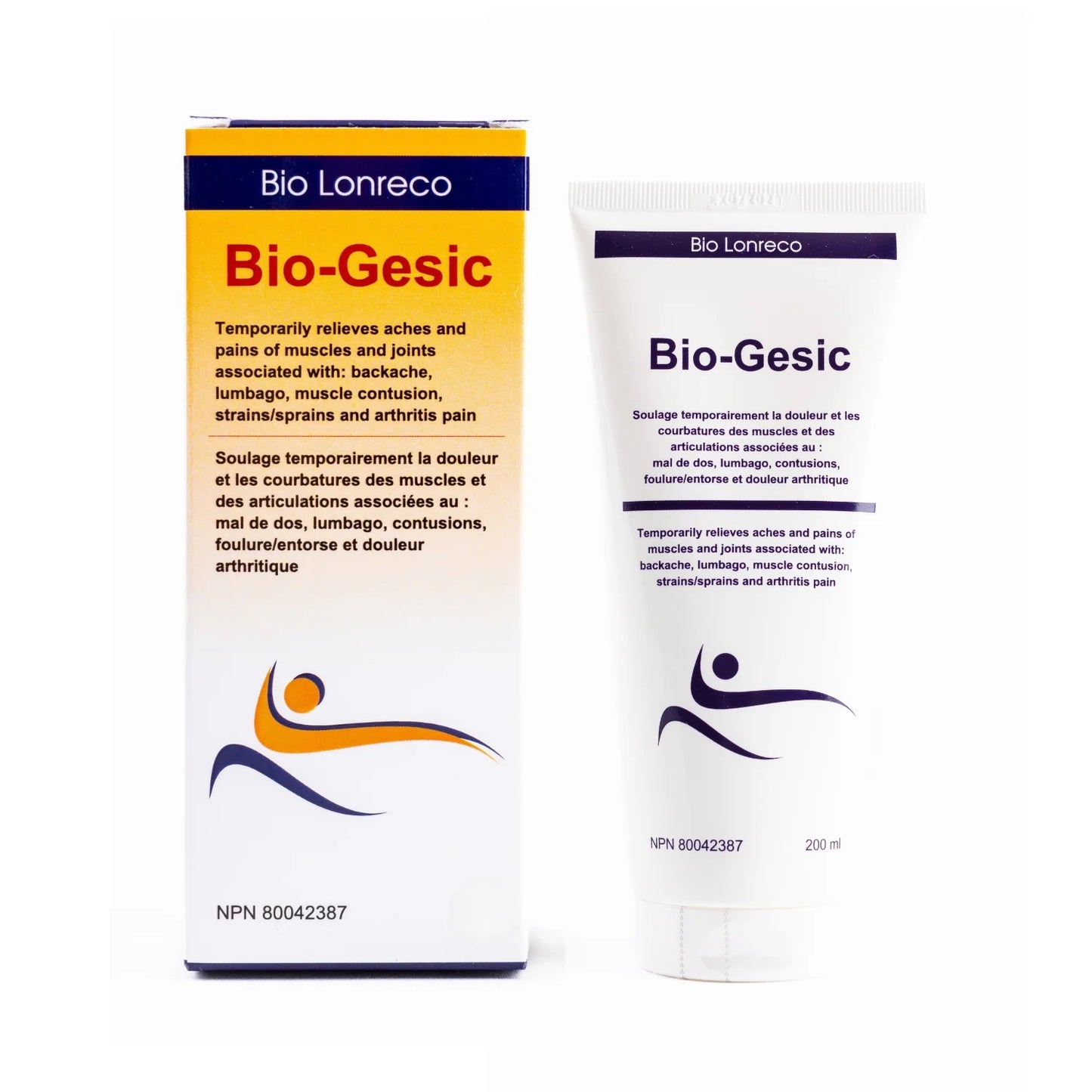 TUBE DE 200 ML DE BIO-GESIC DE MARQUE BIO LONRECO AVEC SON EMBALLAGE