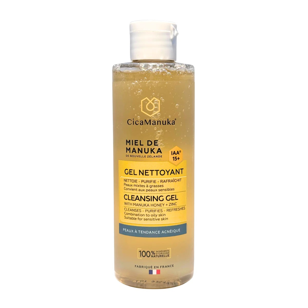 BOUTEILLE DU GEL NETTOYANT PURIFIANT DE LA MARQUE CICAMANUKA