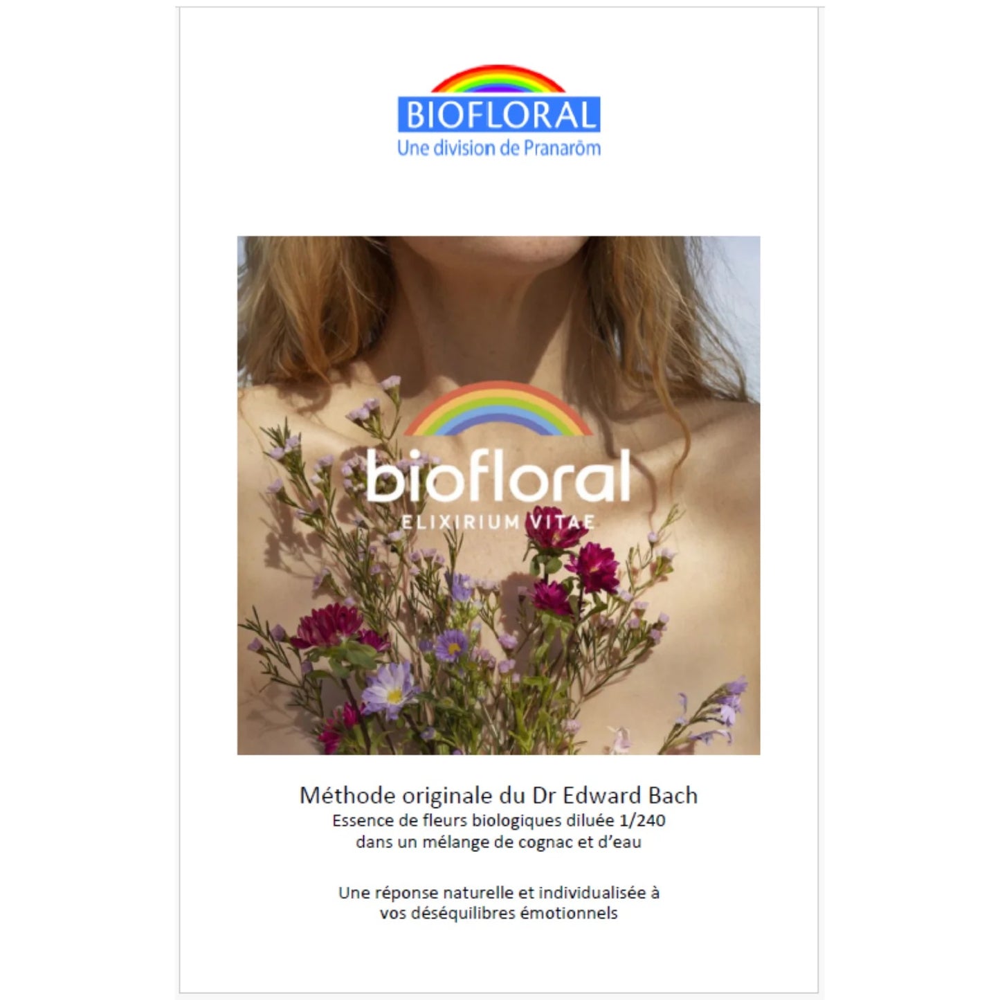 COUVERTURE DU LIVRET DE BIOFLORAL SUR LES FLEURS DE BACH EN FRANÇAIS