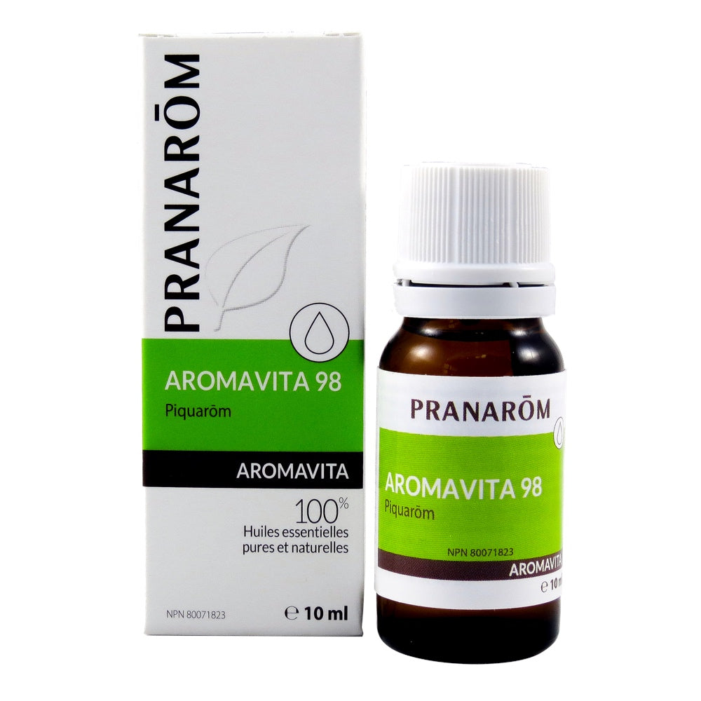 bouteille du produit aromavita 98 PIQUAROM et son emballage