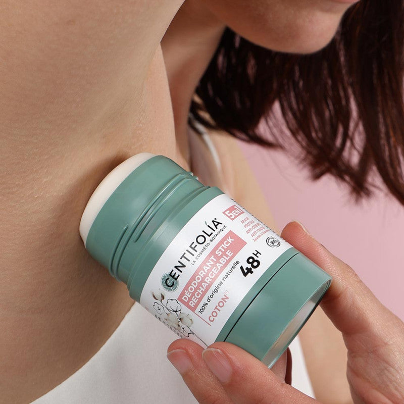 Déodorant stick rechargeable 48h - Fleur de coton en live