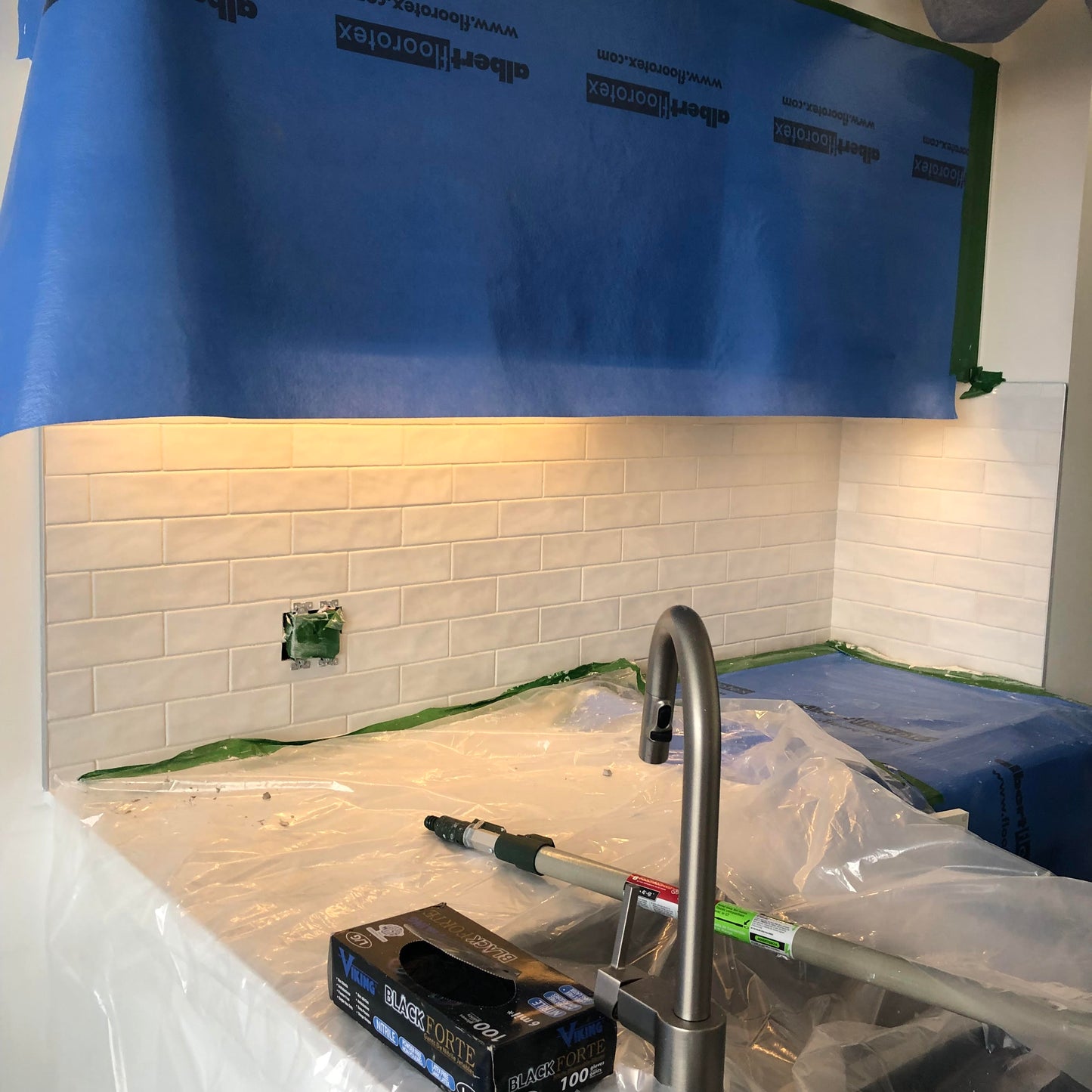 Dosseret terminé avec le coulis