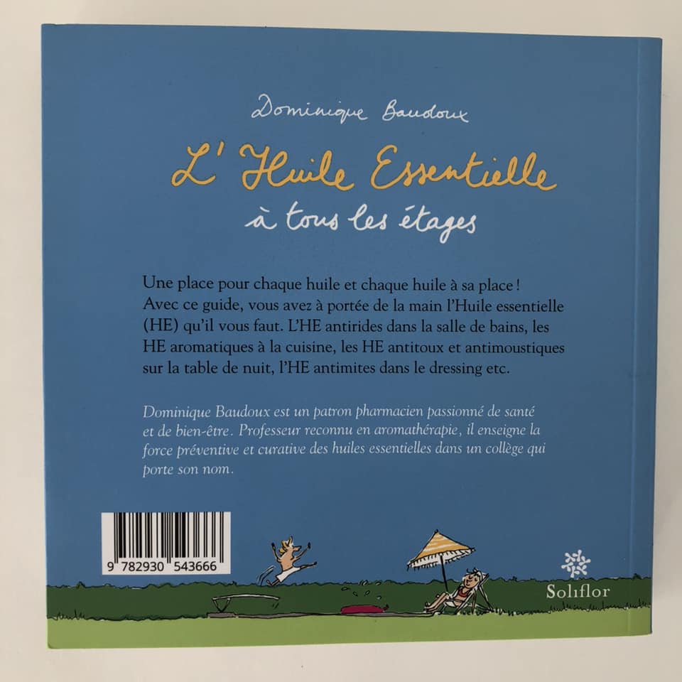 verso du livre L’Huile Essentielle à tous les étages