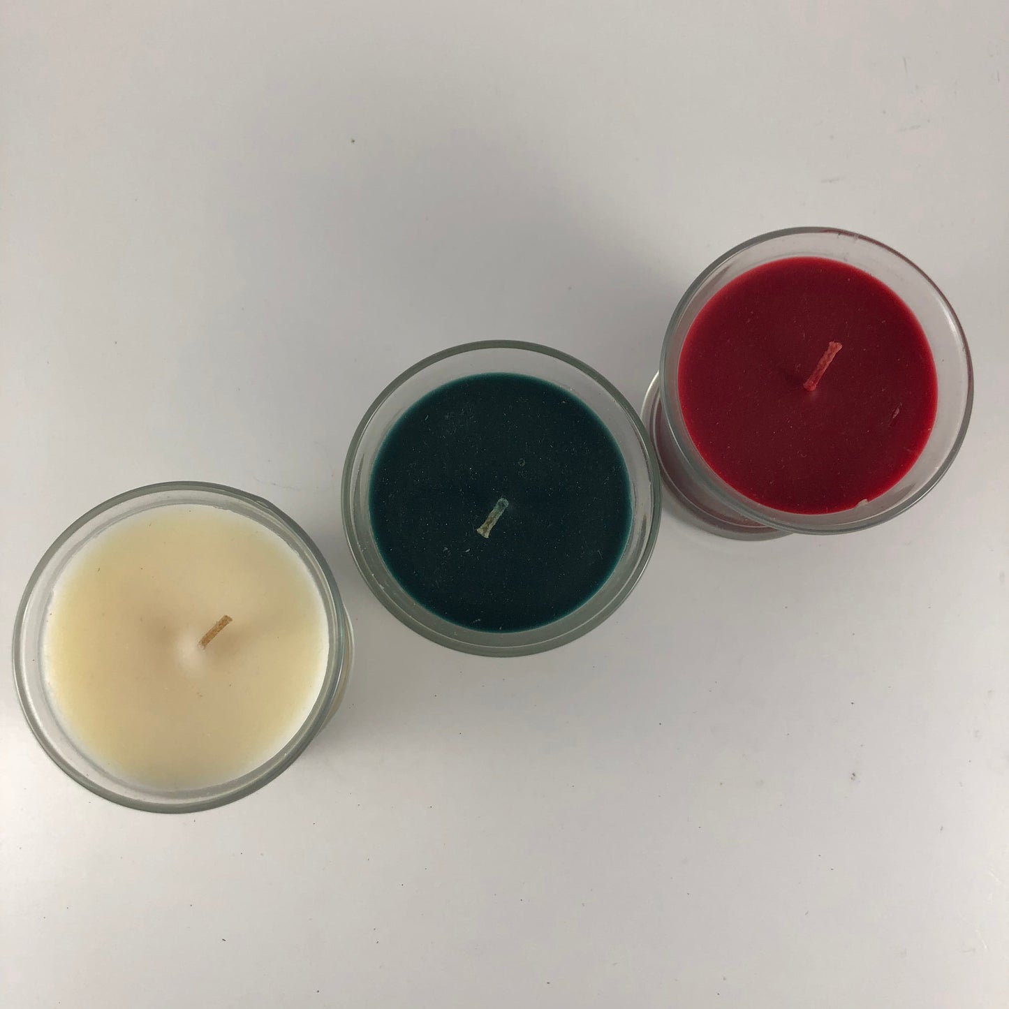 P9574 - Trio de mini bougies en pot hivernales
