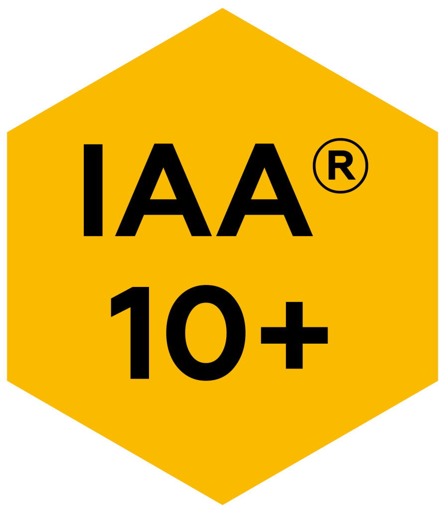Logo de l'indice IAA 10 pour le baume pour le corps réparateur au miel de Manuka de la marque CicaManuka disponible dans la boutique virtuelle Red Point