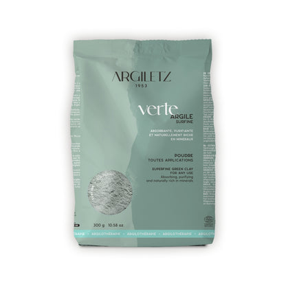 Emballage de l'argile verte sulfine 300 g de marque Argiletz disponible dans la boutique virtuelle de Red Point