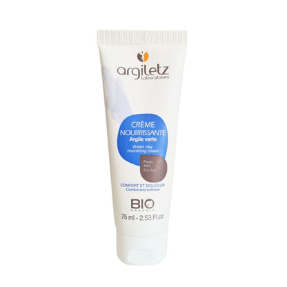 Tube de crème pour les pieds à l'argile verte de maque Argiletz disponible dans la boutique virtuelle de Red Point