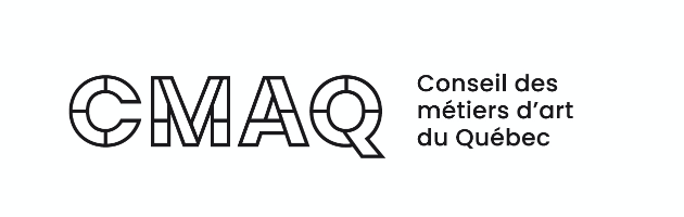 Logo de CMAQ conseil des métiers d'art du Québec car Martin Paquin qui est derrière l'atelier boutique Red Point en fait partie