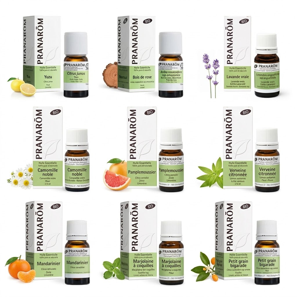 COFFRET D'OLFACTOTHÉRAPIE AVEC DES HUILES ESSENTIELLES