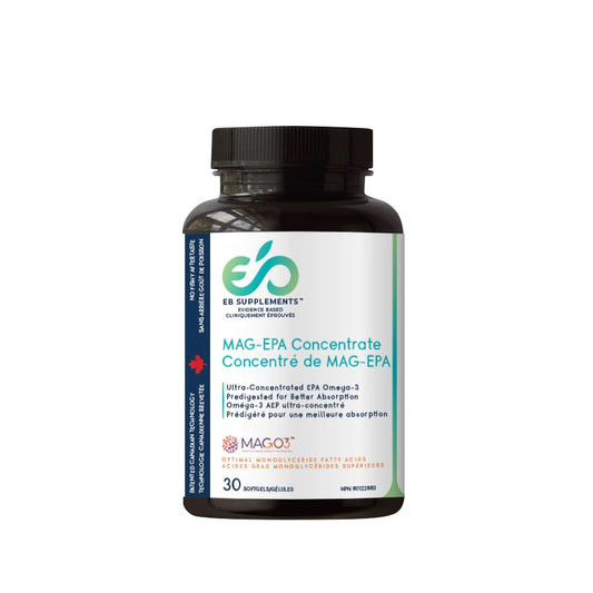 BOUTEILLE DE 30 GÉLULES DE CONCENTRÉ DE MAG-EPA DE MARQUE EB SUPPLEMENTS