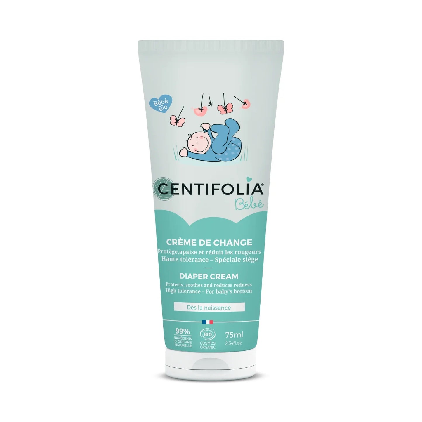 TUBE DE CRÈME DE CHANGE DE MARQUE CENTIFOLIA DE LA COLLECTION BÉBÉ