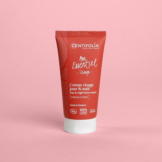 TUBE DE CRÈME VISAGE DE JOUR ET NUIT DE MARQUE CENTIFOLIA DE LA COLLECTION MON ESSENTIEL