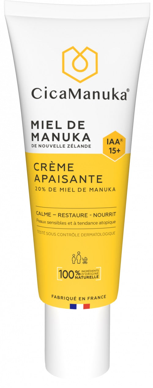 TUBE DE CRÈME APAISANTE 20% DE MIEL DE MANUKA DE MARQUE CICAMANUKA