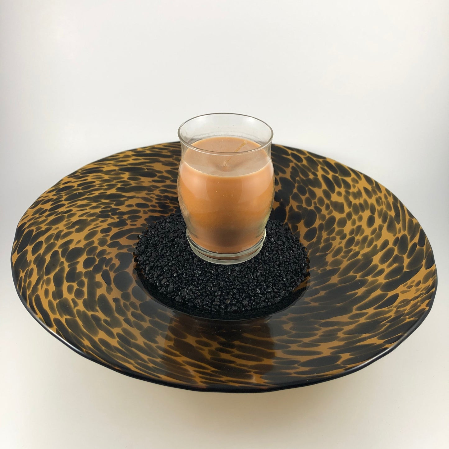 P90064 - Porte bougie 3 mèches léopard