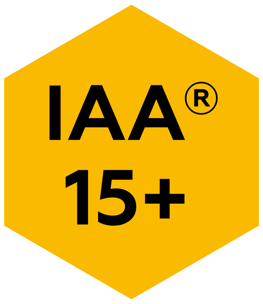 Logo de l'indice IAA du tube de dentifrice blancheur au miel de manuka de la marque CicaManuka disponible dans la boutique virtuelle de Red Point avec un indice IAA 15