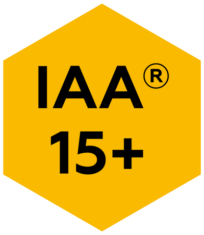 Logo de l'indice IAA du tube de dentifrice blancheur au miel de manuka de la marque CicaManuka disponible dans la boutique virtuelle de Red Point avec un indice IAA 15