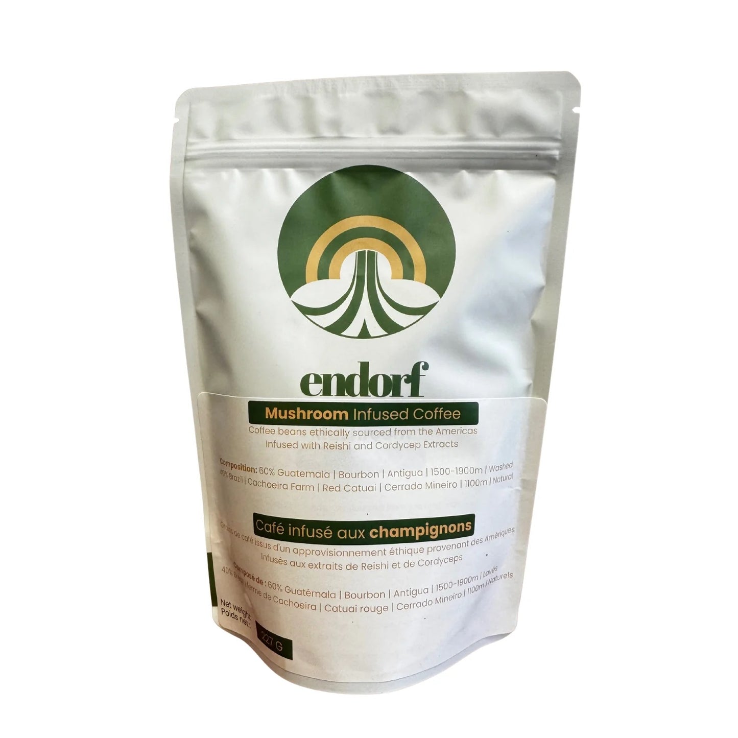 EMBALLAGE DES GRAINS DE CAFÉ INFUSÉS AUX CHAMPIGNONS