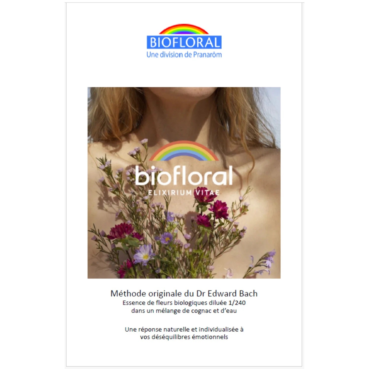 COUVERTURE DU LIVRET DE BIOFLORAL SUR LES FLEURS DE BACH EN FRANÇAIS