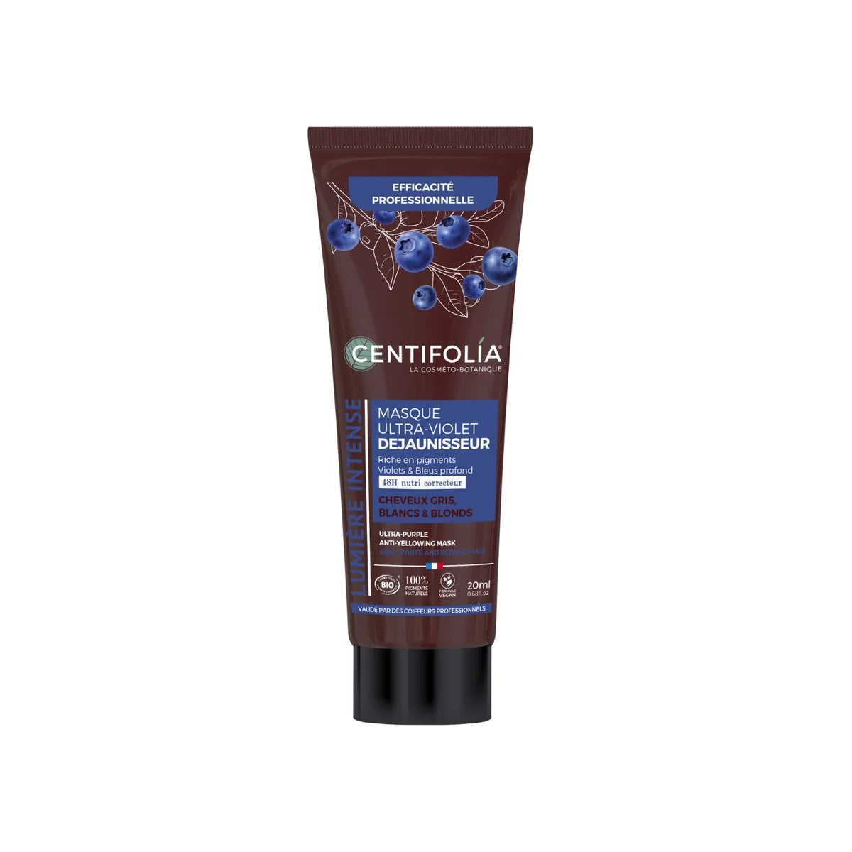 MASQUE ULTRA-VIOLET DÉJAUNISSEUR DE LA COLLECTION LUMIÈRE INTENSE DE CENTIFOLIA EN TUBE