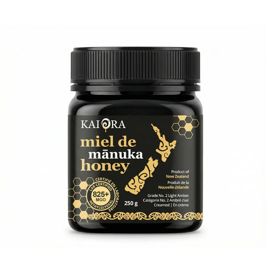 POT DE MIEL DE MANUKA DE 250 G DE MARQUE KAI ORA AVEC UN INDICE MGO DE 825+