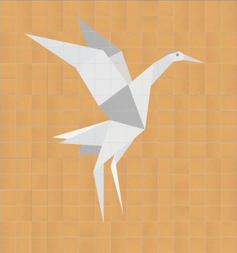 MURALE DE CARREAUX DE CIMENT DE MARQUE HYDROTUILES MODÈLE CIGOGNE - 4 COULEURS
