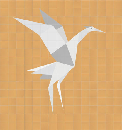 MURALE DE CARREAUX DE CIMENT DE MARQUE HYDROTUILES MODÈLE CIGOGNE - 4 COULEURS
