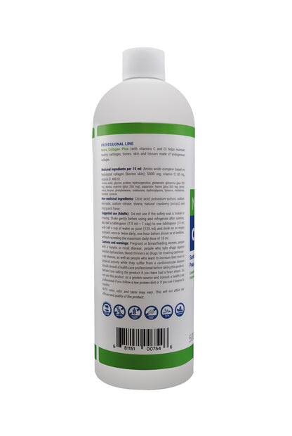DOS DE LA BOUTEILLE DE NUTRA COLLAGEN PLUS DE MARQUE MEDELYS