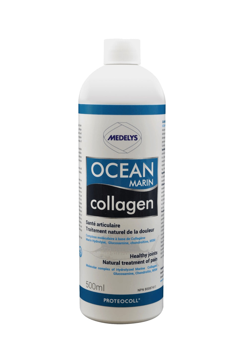 BOUTEILLE DE 500 ML D'OCEAN MARIN COLLAGEN DE MARQUE MEDELYS