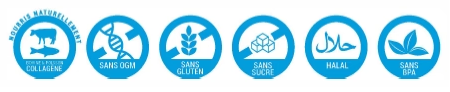 BOUTEILLE DE D'OCEAN MARIN COLLAGEN DE MARQUE MEDELYS AVEC SES CARACTÉRISTIQUES