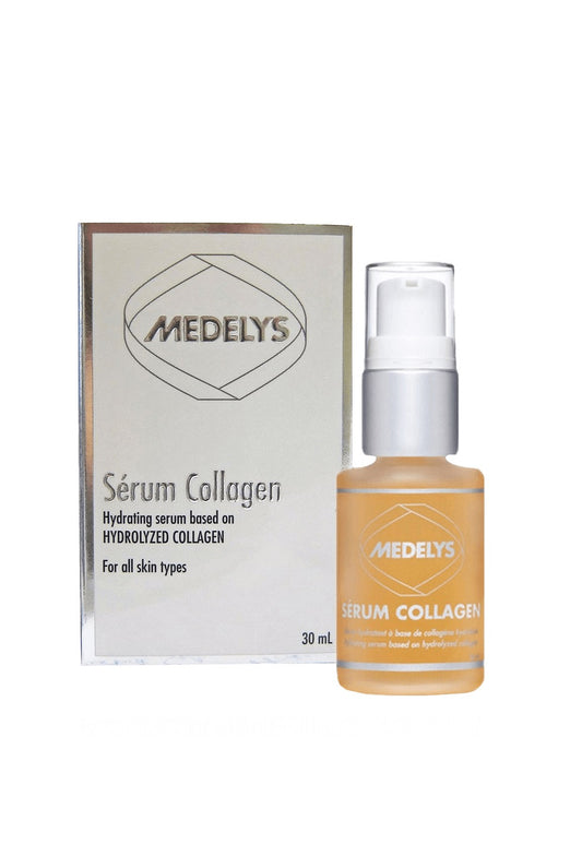 BOUTEILLE DE SÉRUM COLLAGEN + VISAGE DE 30 ML DE MARQUE MEELYS AVEC SON EMBALLGE