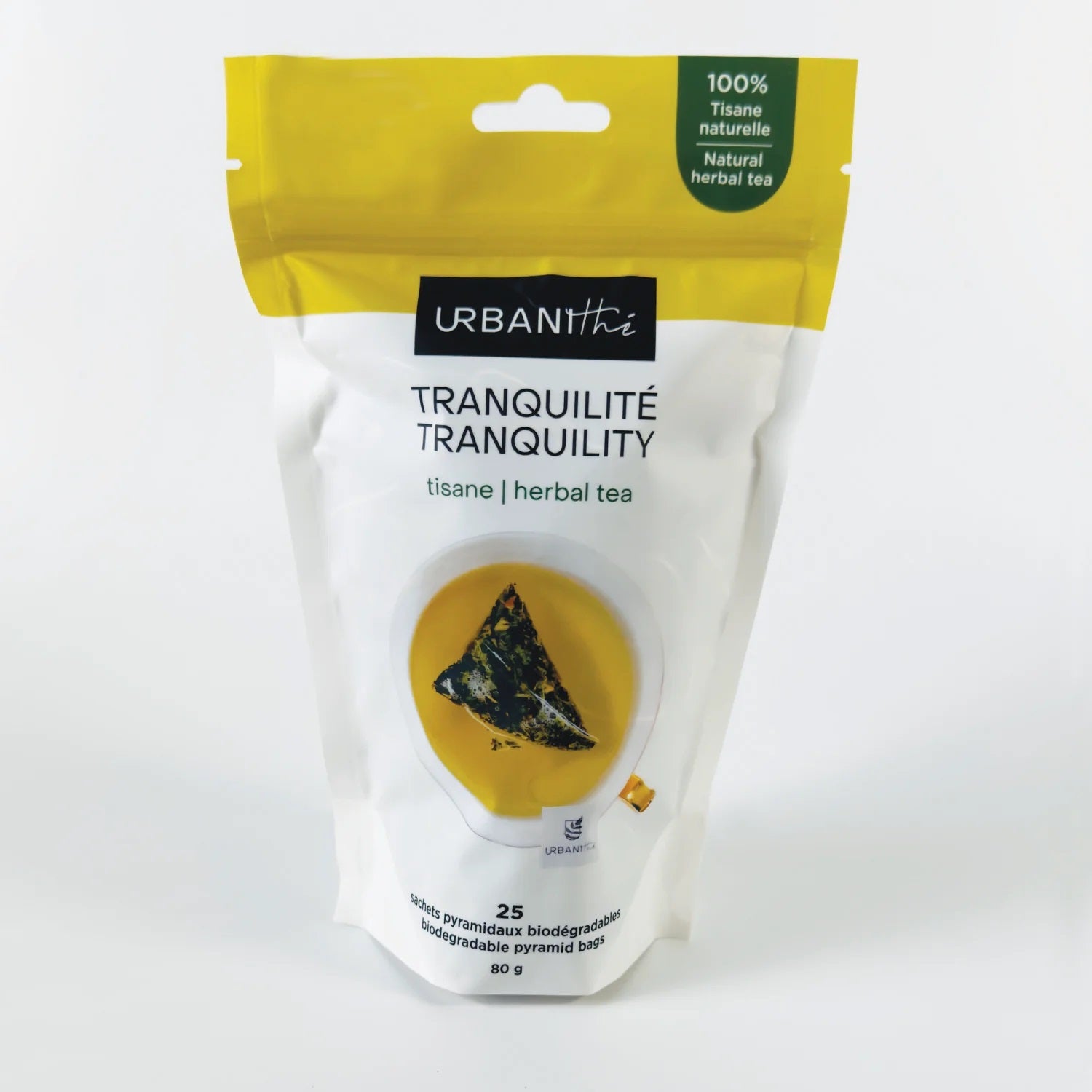 EMBALLAGE DE 25 SACHETS DE TISANE SANS THÉINE NO-STRESS - TRANQUILITÉ DE MARQUE URBANITHÉ