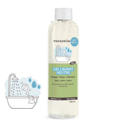 BOUTEILLE DE GEL LAVANT NEUTRE AROMASELF BASE NEUTRE  DE MARQUE PRANAROM