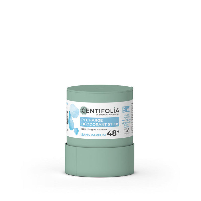 RECHARGE DU DÉODORANT STICK RECHARGEABLE TENU 48 HEURES DE MARQUE CENTIFOLIA SANS PARFUM 
