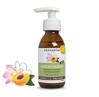BOUTEILLE D'HUILE DE MASSAGE  AROMASELF BASE NEUTRE  DE MARQUE PRANAROM