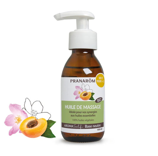 BOUTEILLE D'HUILE DE MASSAGE  AROMASELF BASE NEUTRE  DE MARQUE PRANAROM