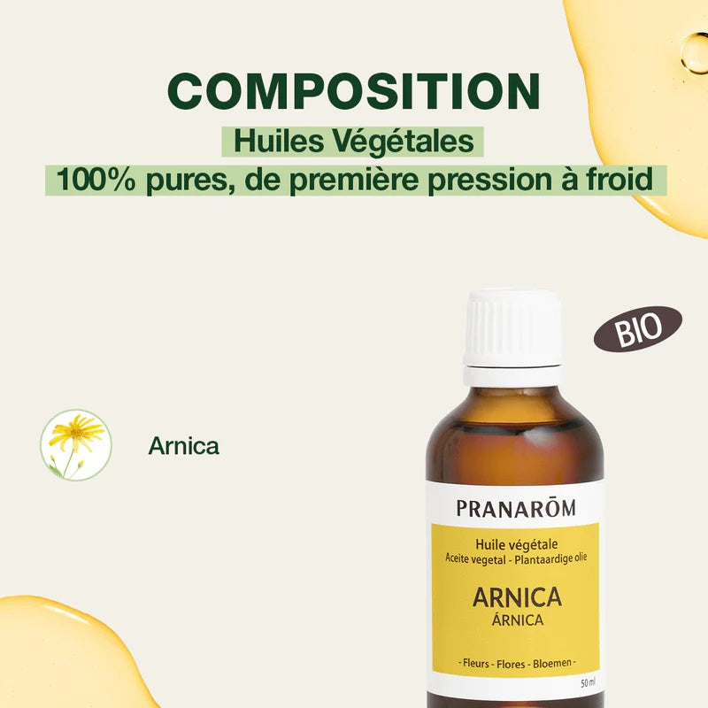 HUILE VÉGÉTALE D'ARNICA DE MARQUE PRANAROM ET SA COMPOSITION