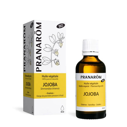 HUILE VÉGÉTALE DE JOJOBA DE MARQUE PRANAROM ET SON EMBALLAGE